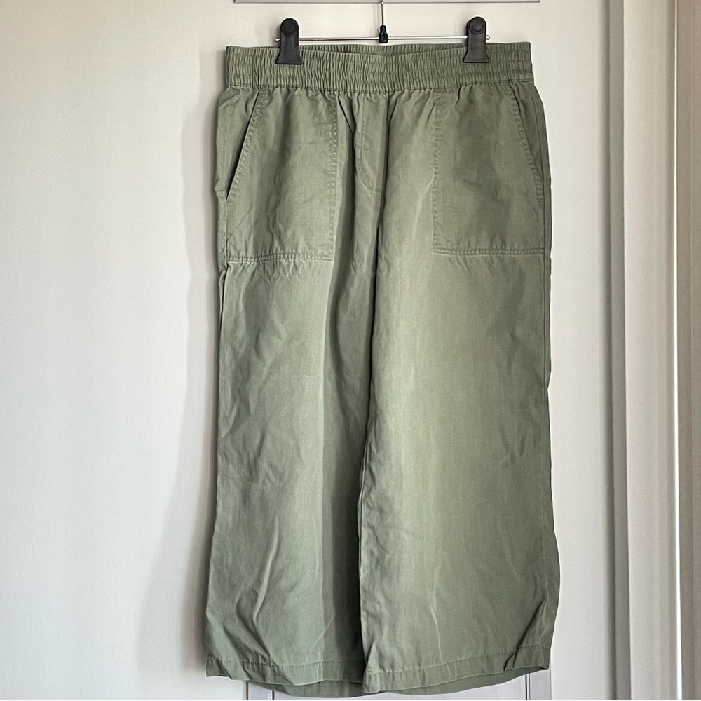 HILARY RADLEY Olive Green 100% Tencel Lyocell Culottes